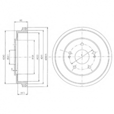 BF419 DELPHI Тормозной барабан
