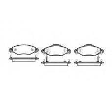 P8783.02 WOKING Комплект тормозных колодок, дисковый тормоз