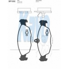 BP-1002 KAVO PARTS Комплект тормозных колодок, дисковый тормоз