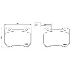 P 23 129 BREMBO Комплект тормозных колодок, дисковый тормоз