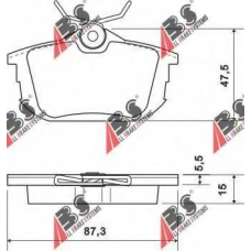 36950 ABS Комплект тормозных колодок, дисковый тормоз