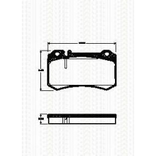 8110 23039 TRISCAN Комплект тормозных колодок, дисковый тормоз