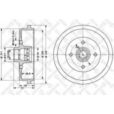 6025-4709-SX STELLOX Тормозной барабан
