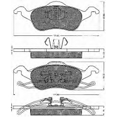 10536 BSF Комплект тормозных колодок, дисковый тормоз