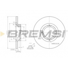 DBB076S BREMSI Тормозной диск