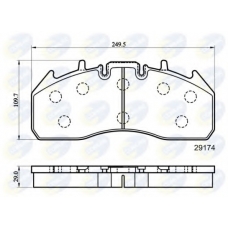 CBP9078MK COMLINE Комплект тормозных колодок, дисковый тормоз