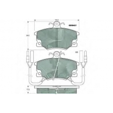 GDB457 TRW Комплект тормозных колодок, дисковый тормоз