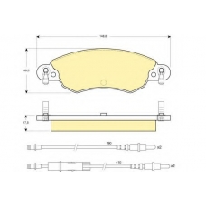 6114474 GIRLING Комплект тормозных колодок, дисковый тормоз