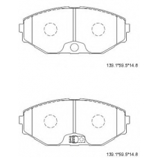 KD1738 ASIMCO Комплект тормозных колодок, дисковый тормоз