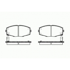 0225 04 KAWE Комплект тормозных колодок, дисковый тормоз