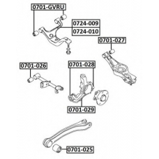 0701-025 ASVA Подвеска, рычаг независимой подвески колеса