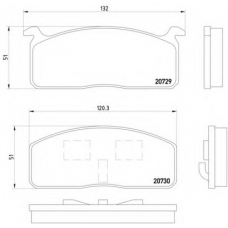 MDB1144 DON Комплект тормозных колодок, дисковый тормоз