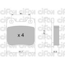 822-276-0 CIFAM Комплект тормозных колодок, дисковый тормоз