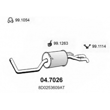 04.7026 ASSO Глушитель выхлопных газов конечный