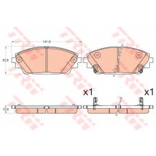 GDB3592 TRW Комплект тормозных колодок, дисковый тормоз