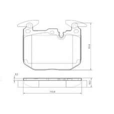 12-1522 E.T.F. Комплект тормозных колодок, дисковый тормоз