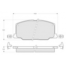 PF1369 PROCODIS FRANCE Комплект тормозных колодок, дисковый тормоз