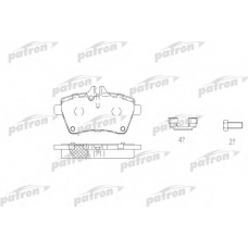 PBP1593 PATRON Комплект тормозных колодок, дисковый тормоз