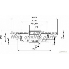 0993-0004 ASHUKI Тормозной диск