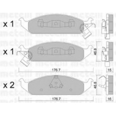 22-0355-0 METELLI Комплект тормозных колодок, дисковый тормоз