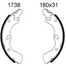 01738 BSF Комплект тормозных колодок