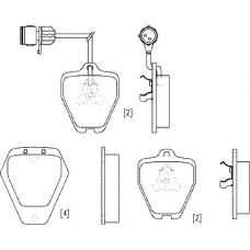 MDB2037 MINTEX Комплект тормозных колодок, дисковый тормоз