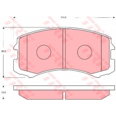 GDB7618 TRW Комплект тормозных колодок, дисковый тормоз