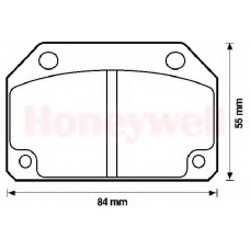 571252B BENDIX Комплект тормозных колодок, дисковый тормоз