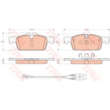 GDB1929 TRW Комплект тормозных колодок, дисковый тормоз
