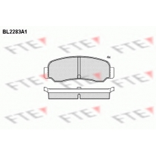 BL2283A1 FTE Комплект тормозных колодок, дисковый тормоз