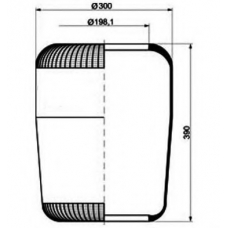 084.029-50A PE Automotive Кожух пневматической рессоры