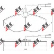 37172 OE ABS Комплект тормозных колодок, дисковый тормоз