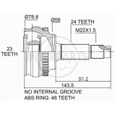 OJ-0247 InterParts Шарнирный комплект, приводной вал