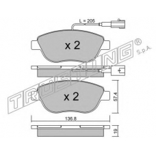 331.3 TRUSTING Комплект тормозных колодок, дисковый тормоз