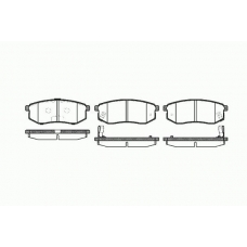 0749 02 KAWE Комплект тормозных колодок, дисковый тормоз