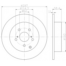 MDC2183 MINTEX Тормозной диск