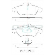 DFB2940 DITAS Комплект тормозных колодок, дисковый тормоз