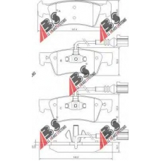 37527 OE ABS Комплект тормозных колодок, дисковый тормоз