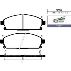 1012 F Goodwill Комплект тормозных колодок, дисковый тормоз