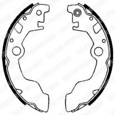 LS1598 DELPHI Комплект тормозных колодок