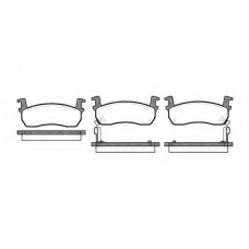 P0743.02 WOKING Комплект тормозных колодок, дисковый тормоз