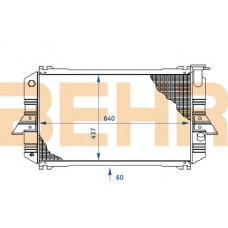 0100438 BEHR Radiator