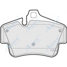 PAD1628 APEC Комплект тормозных колодок, дисковый тормоз