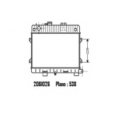 2061026 ORDONEZ Радиатор, охлаждение двигателя