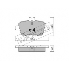 982.0 TRUSTING Комплект тормозных колодок, дисковый тормоз
