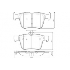 12-1517 E.T.F. Комплект тормозных колодок, дисковый тормоз
