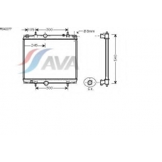PEA2277 AVA Радиатор, охлаждение двигателя
