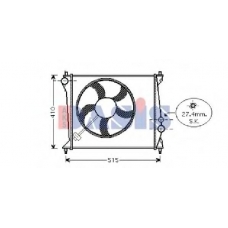 480006N AKS DASIS Радиатор, охлаждение двигателя