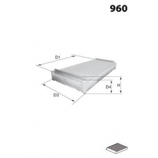 JKR7015 MECAFILTER Фильтр, воздух во внутренном пространстве
