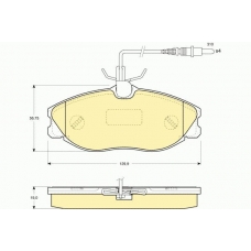 6111941 GIRLING Комплект тормозных колодок, дисковый тормоз